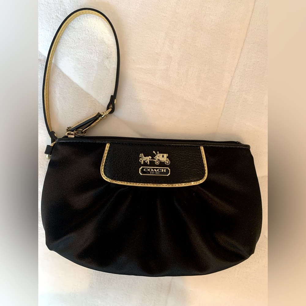 Coach Purse Black Satin